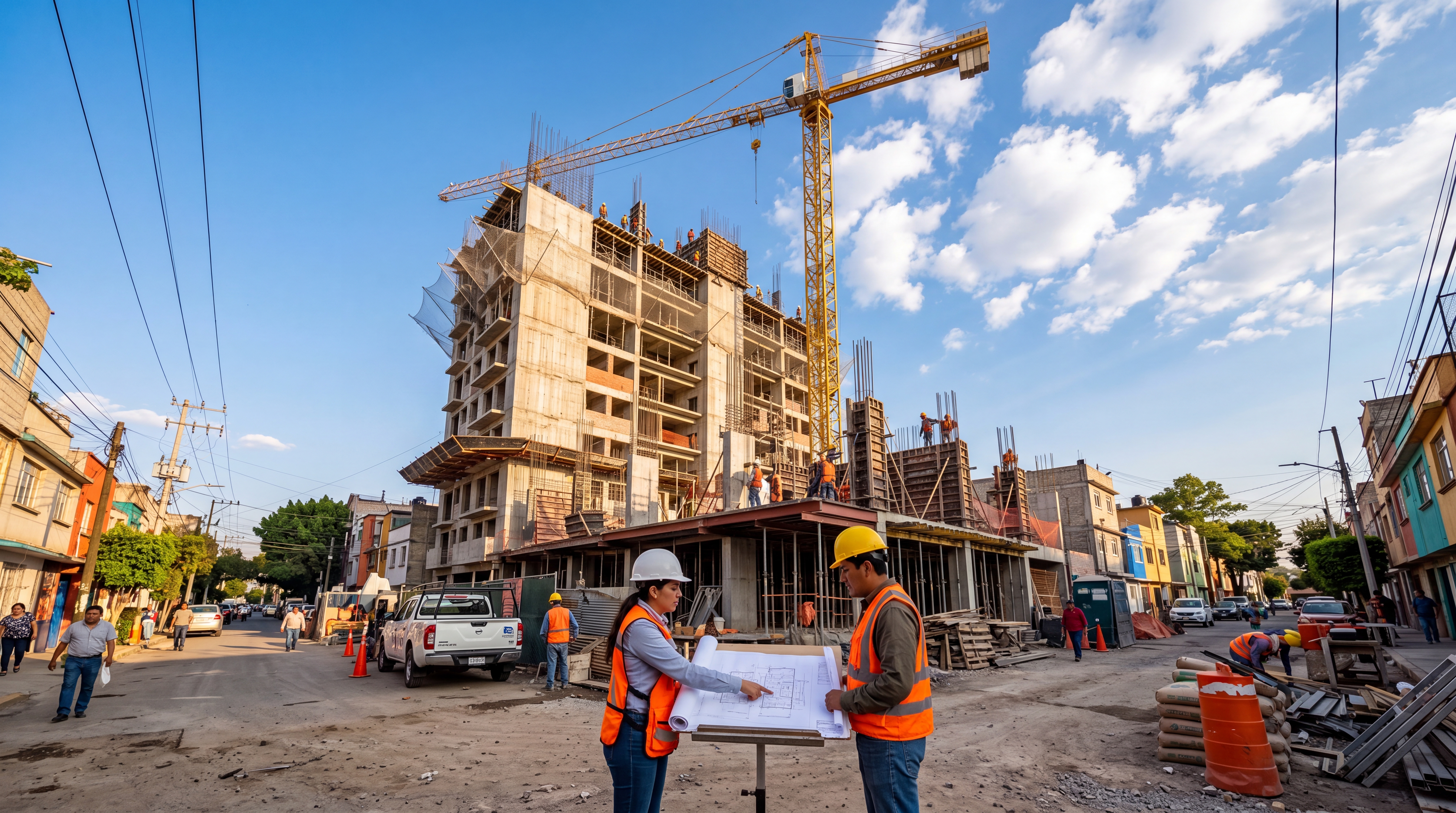 Construcción ISSMAX — torre de departamentos en obra civil